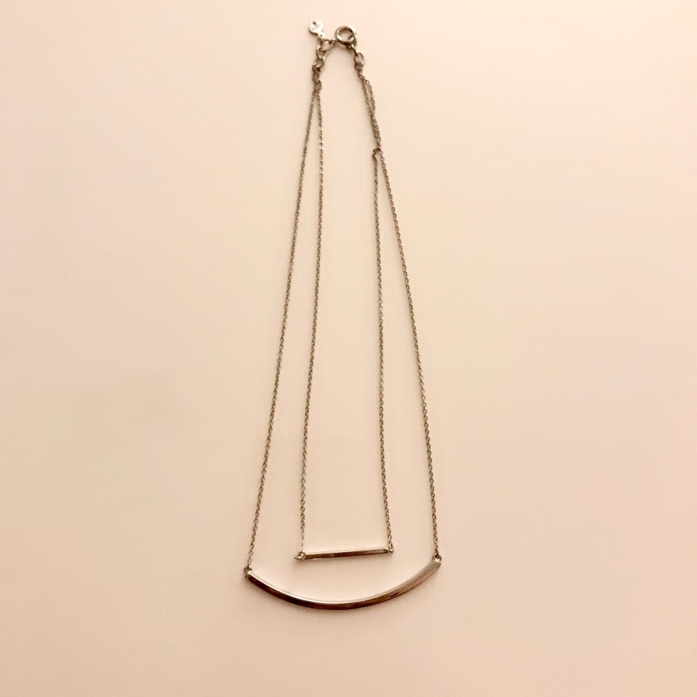 The Loft silver multilayered necklace